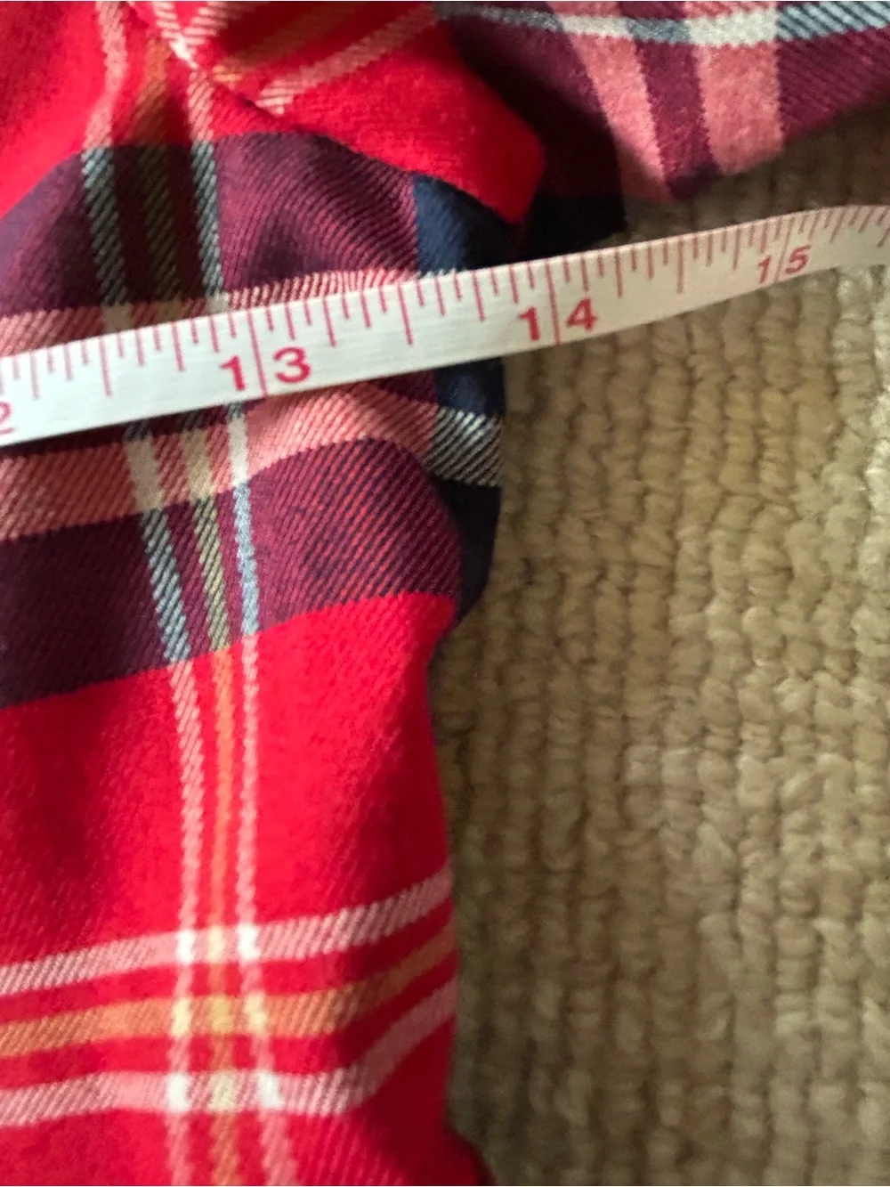E-Land Kids Red Plaid Dress with White Peter Pan Collar